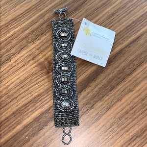 Noonday bracelet New w/o tags silver bronze beaded